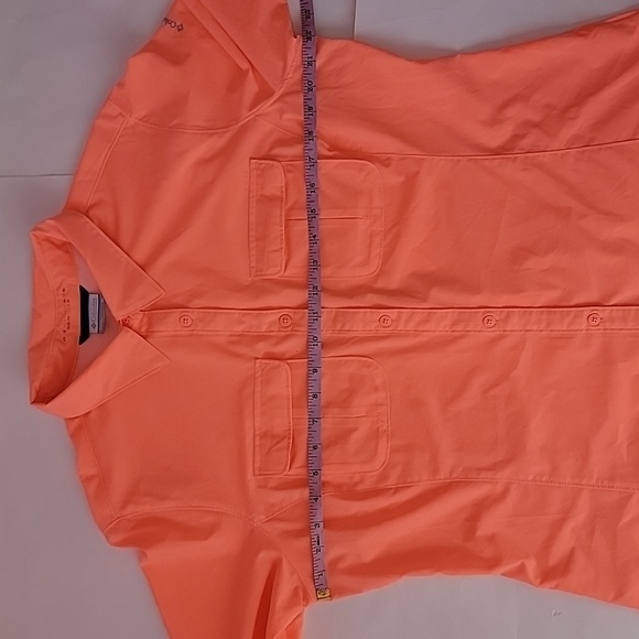 Columbia Omni-Shade Sun Protection Long Sleeve Neon Fishing Shirt / XL. - Picture 5 of 14